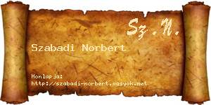Szabadi Norbert névjegykártya